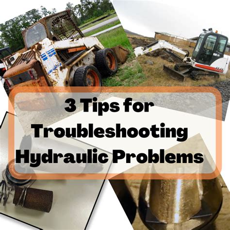 excavators hydraulic problems